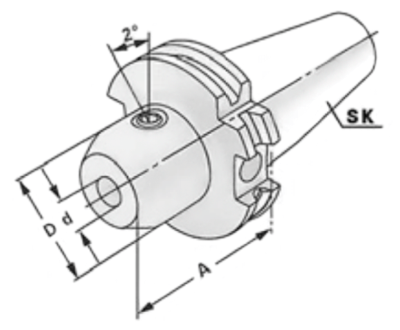 Оправка SK 50/14 DIN69871 для концевых фрез DIN 1835-E (Whistle Notch)