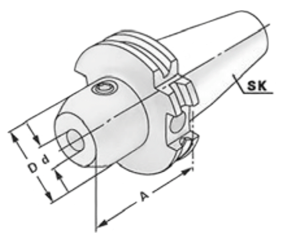 Оправка SK 50/6 A=100 DIN69871 для концевых фрез DIN 1835-B с внутренней подачей СОЖ