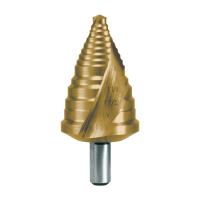 Сверло ступенчатое дюймовое Ruko 7/8-1,3/8" HSS-G TiN 5ступ. d=3/8" 101706T