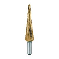 Сверло ступенчатое дюймовое Ruko 1/8-1/2" HSS-G TiN 13ступ. d=1/4" 101702T