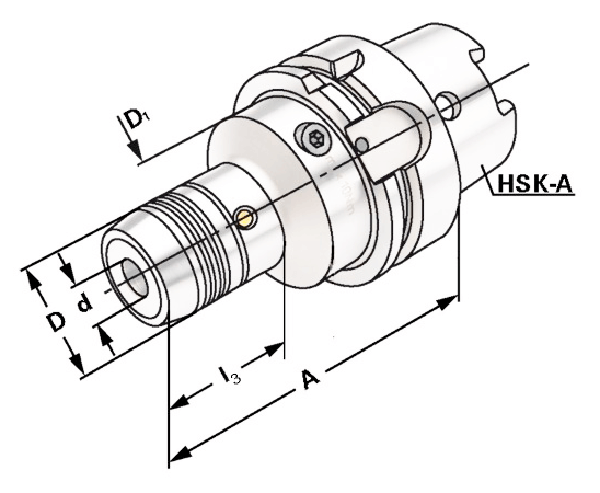 Патрон гидравлический HSK-А63/8-150