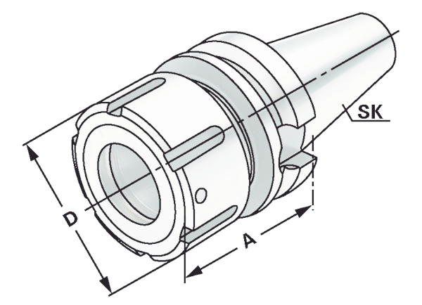 Патрон цанговый BT30 MAS 403 OZ16 2-16 по DIN 6388 (ISO 10897)