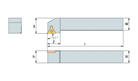 Державка токарная STGCL2525M16 для наружного точения с углом в плане 91°