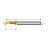 Мини-резец GC-05205010R Dh6=5 для обработки внутренних канавок и точения