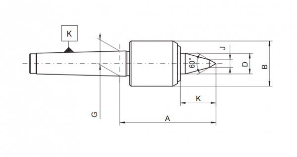 Центр токарный вращающийся КМ5 удлиненный уменьшенный корпус тип R