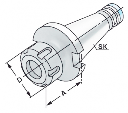 Патрон цанговый SK50 DIN2080 A=70 ER32 2-20 DIN 6499 (ISO 15488)