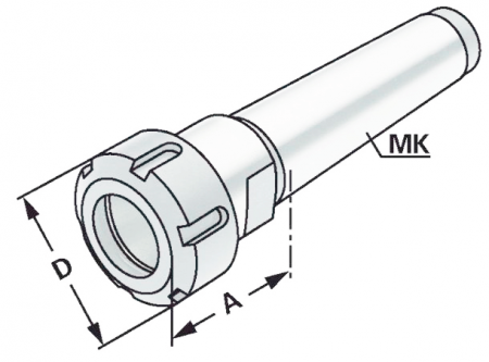 Патрон цанговый КМ4 ER 25 2-16 DIN 6499 (ISO 15488)